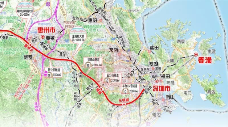 赣深高铁最新版路线图