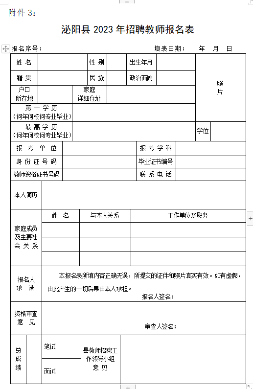 泌阳县最新职位公告