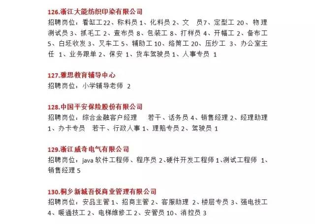 塘下地区最新职位空缺，火热招聘中！